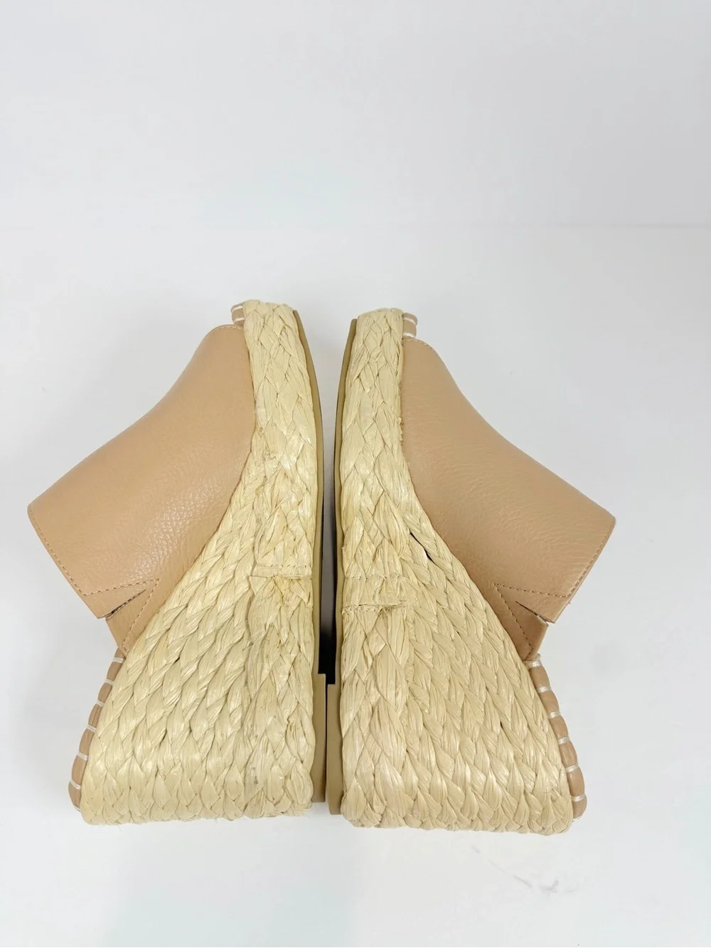 Oasis Society Neutral Tan Espadrille Wedge Slide - Comfy‎ Platform Sandals 8.5